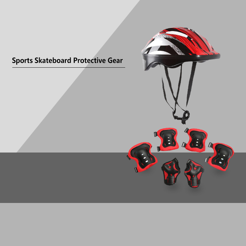 Cycling Safety Gear For Kids - 7-częściowy zestaw ochraniaczy dla dzieci: nakolanniki