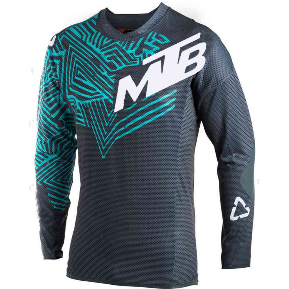 Cycling Gear - Koszulka rowerowa z długim rękawem, oddychająca,