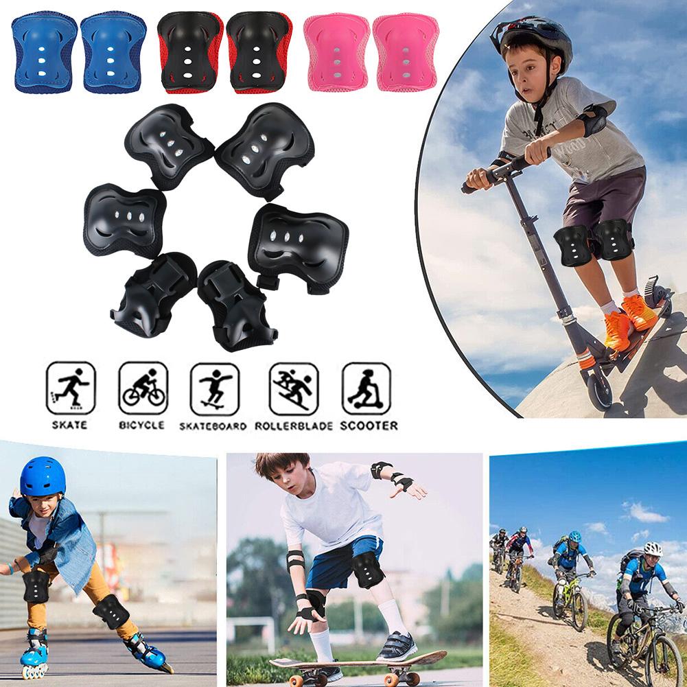 Cycling Safety Gear For Kids - 6-częściowy zestaw ochraniaczy dla dzieci, regulowane