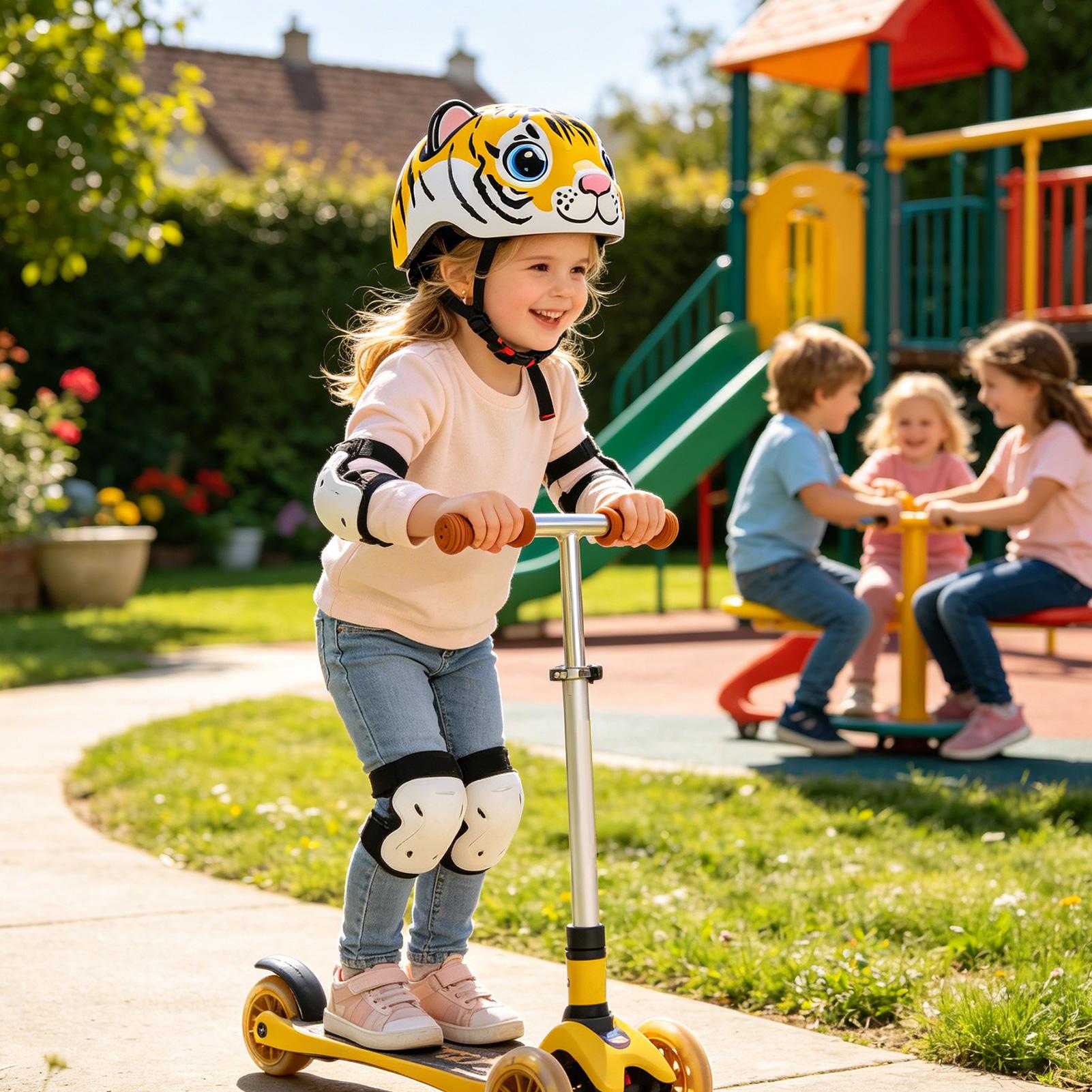 Cycling Safety Gear For Kids - Kask dla dzieci z motywem tygrysa,