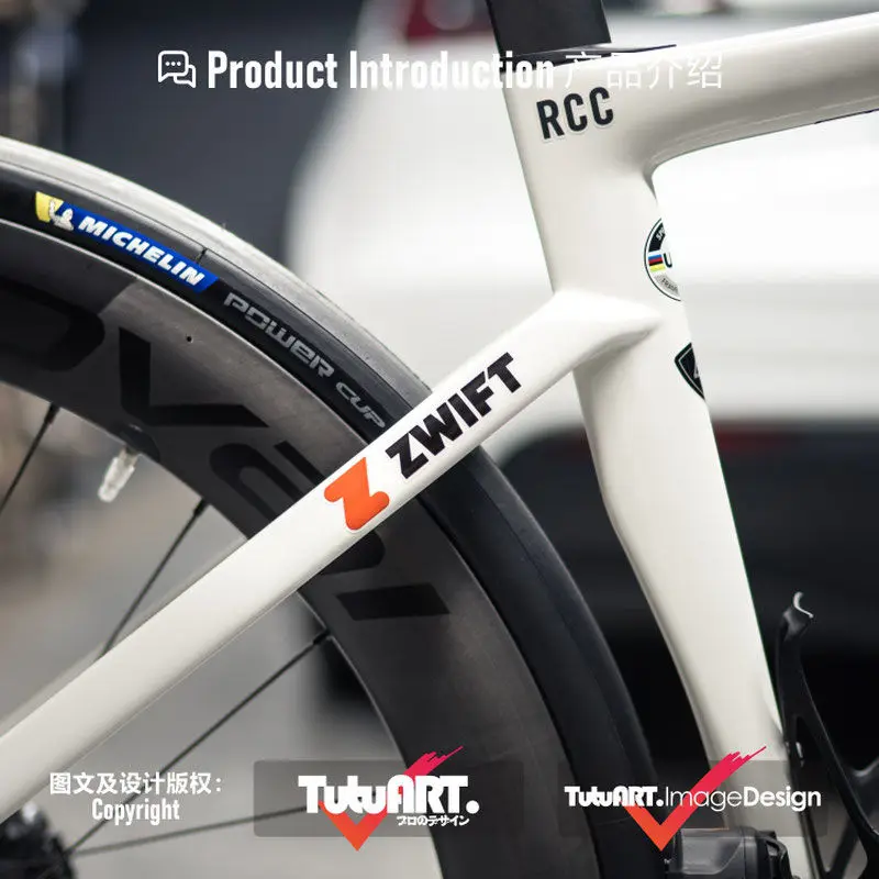4 szt. Naklejki na ramę roweru – Cycling Zwift recenzja i cena
